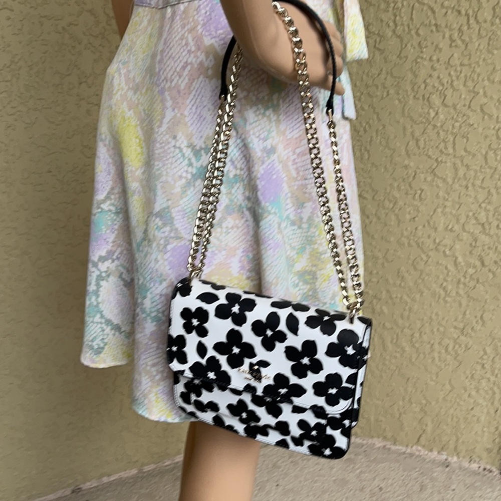 Kate Spade remi graphic blooms flap chain crossbody - Picture 15 of 16